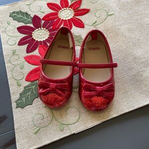 Christmas Gymboree Red Glitter Dress Shoes